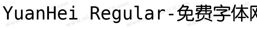 YuanHei Regular字体转换